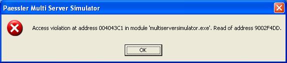 Paessler Multi Server Simulator Bug